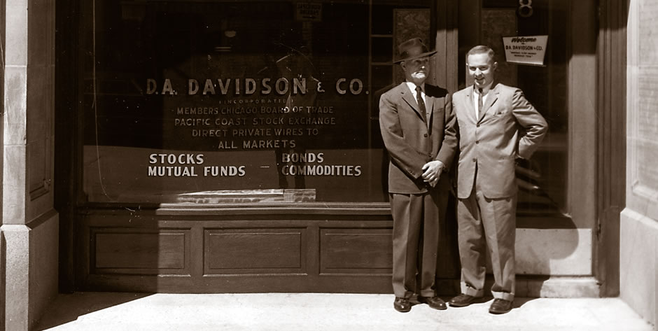 D.A. Davidson’s son, Ian B. Davidson, joins as third Gibson employee. Gibson Associates is renamed D.A. Davidson & Co.