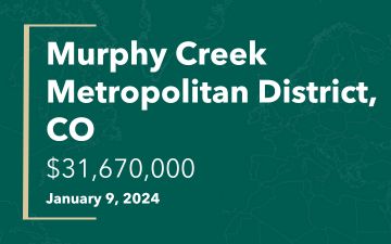 Murphy Creek Metropolitan District, CO, $31,670,000, January 9, 2024